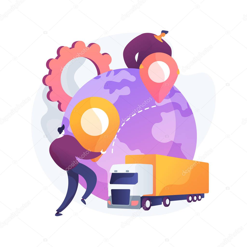 Collaborative logistics abstract concept vector illustration.