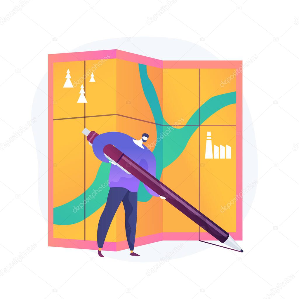 Area management abstract concept vector illustration.