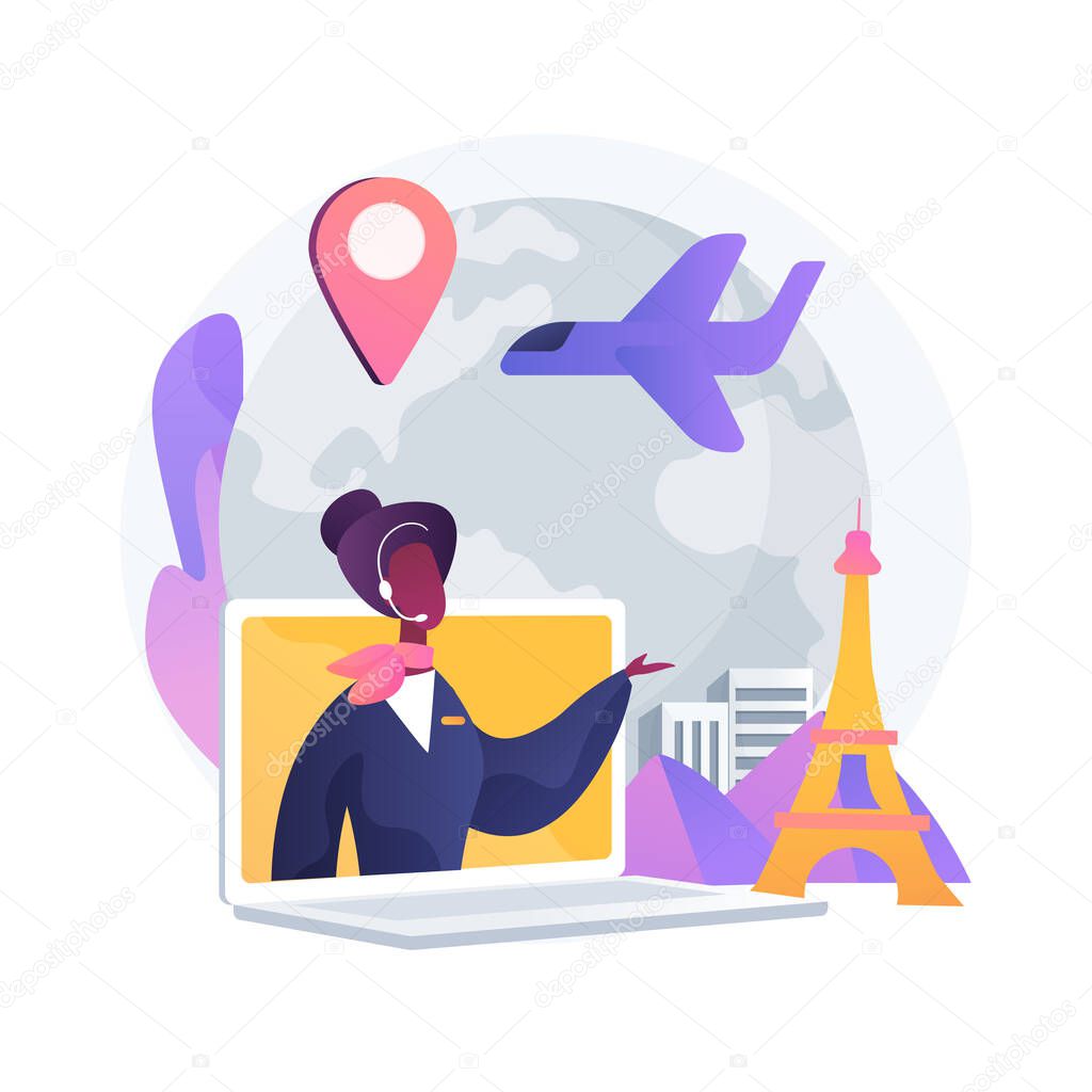 Travel agent abstract concept vector illustration.