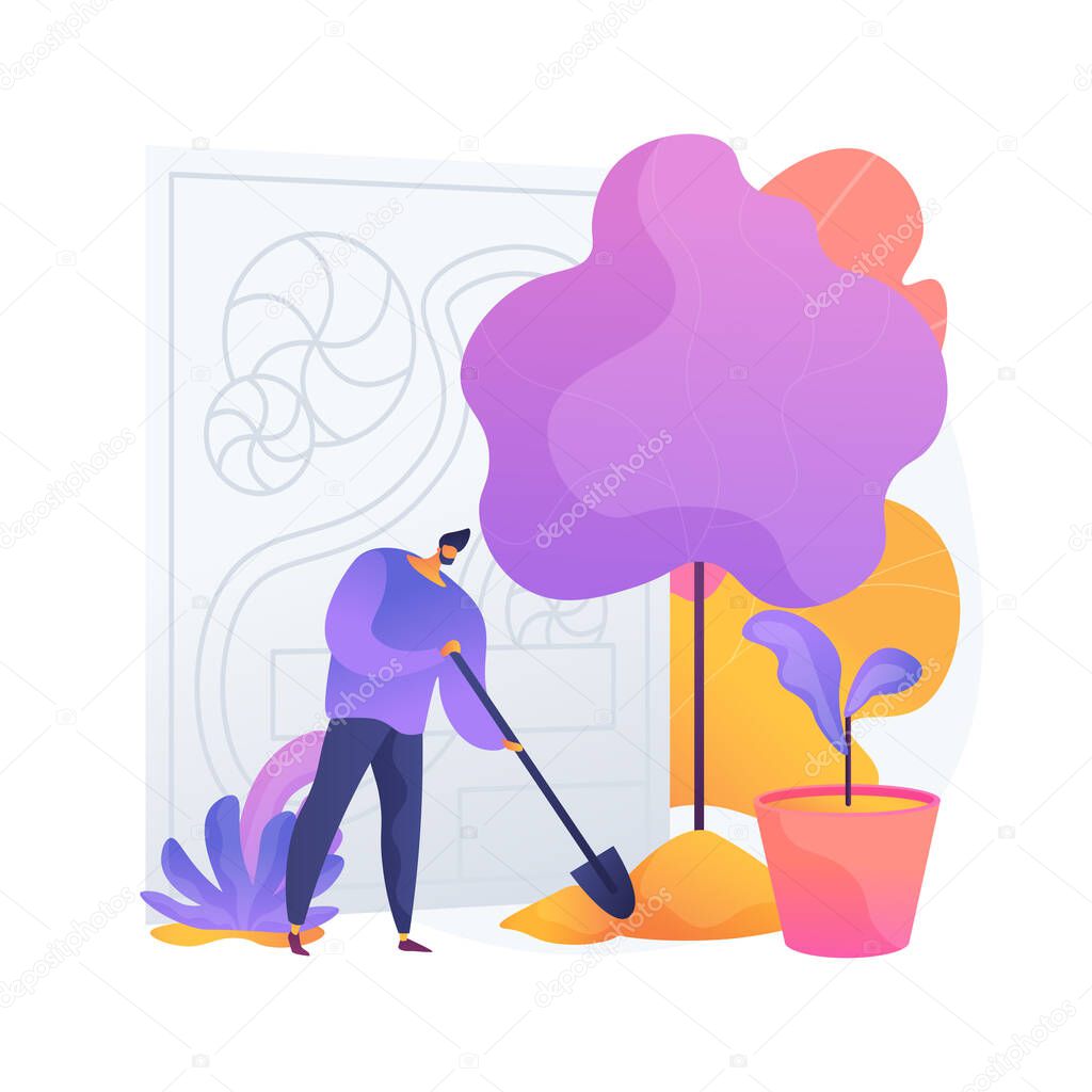 Landscape design abstract concept vector illustration.