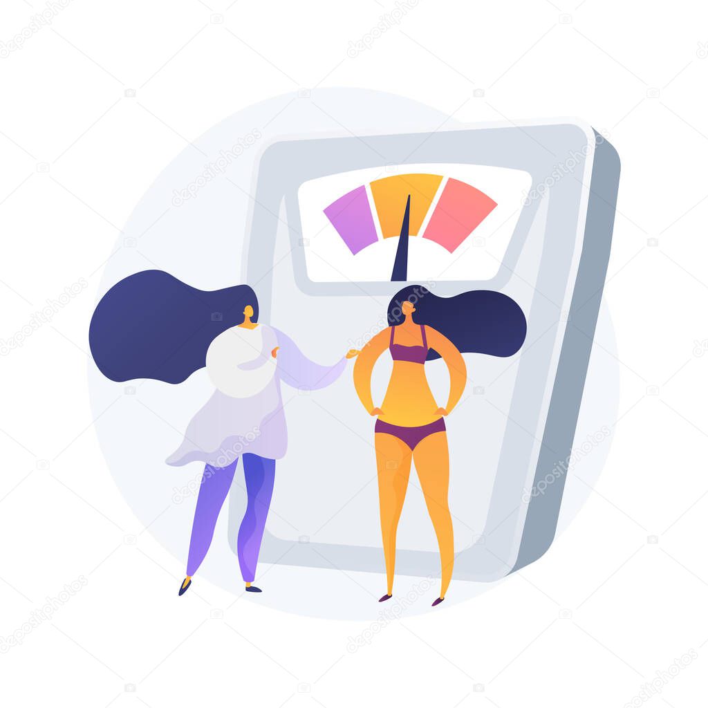 Body Mass Index abstract concept vector illustration.