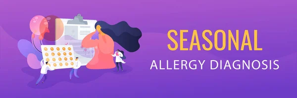 Cabecera del banner del concepto de alergia estacional — Archivo Imágenes Vectoriales