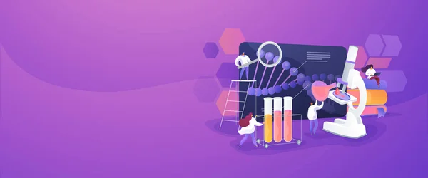 Genetische test concept banner header — Stockvector