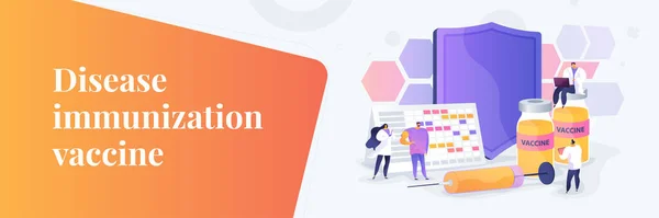 Concepto de landing page del programa de vacunación — Archivo Imágenes Vectoriales