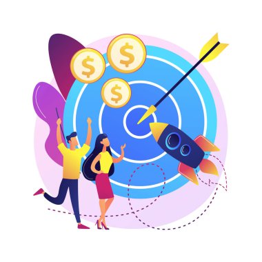 Proje kapanışı soyut konsept vektör çizimi. Proje kapama süreci, teslimatların kabulü, hissedarların nihai onayı, bütçe ve son teslim tarihini karşılama, soyut metaforları bir araya getirme.