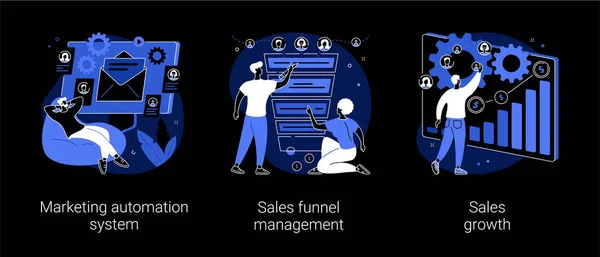 Software Marketing Ilustrações Vetor Conceito Abstrato Sistema Automação Marketing Gerenciamento —  Vetores de Stock