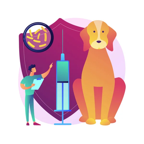 Hondsdolheid Huisdier Abstract Concept Vector Illustratie Hondsdolheid Vaccinatie Van Huisdieren — Stockvector