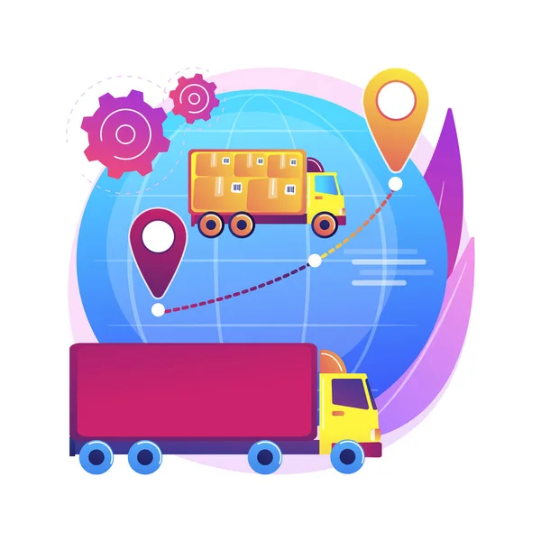 Samenwerkende Logistiek Abstract Concept Vector Illustratie Supply Chain Partners Freight — Stockvector