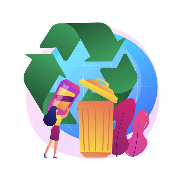 零废物技术抽象概念矢量说明 无废物技术 环境污染 再利用减少回收利用 防止废物产生 容易零 无塑料抽象比喻 — 图库矢量图片