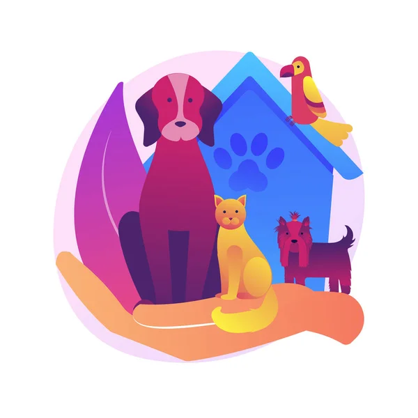 Serviços Animais Estimação Conceito Abstrato Ilustração Vetorial Pet Sitting Serviços —  Vetores de Stock