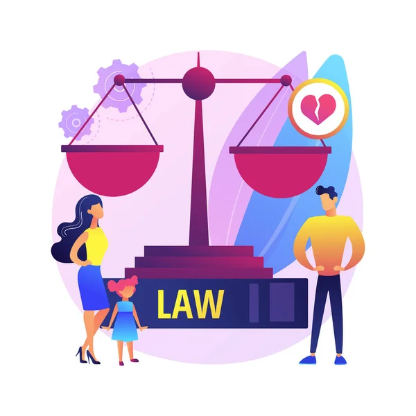 Legge Matrimoniale Concetto Astratto Illustrazione Vettoriale Diritto Famiglia Proprietà Matrimoniale — Vettoriale Stock