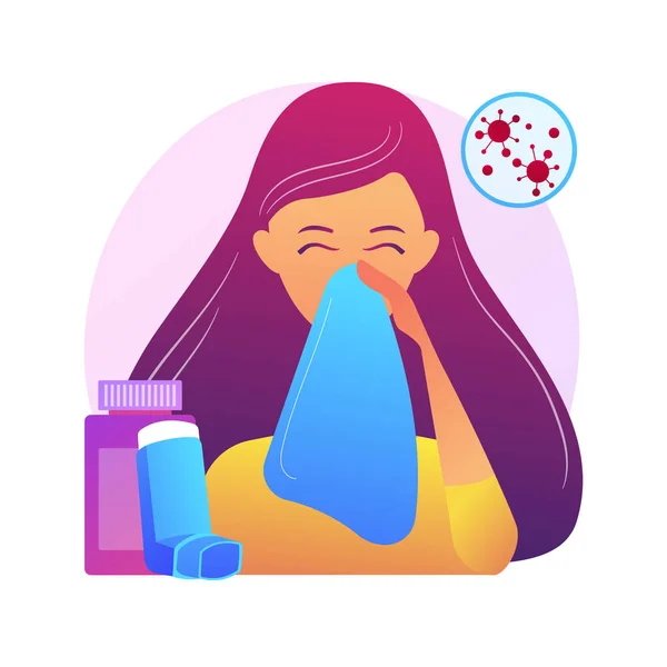 Αλλεργικές Ασθένειες Αφηρημένη Έννοια Διανυσματική Απεικόνιση Ατοπική Αλλεργία Σοβαρή Αντίδραση — Διανυσματικό Αρχείο