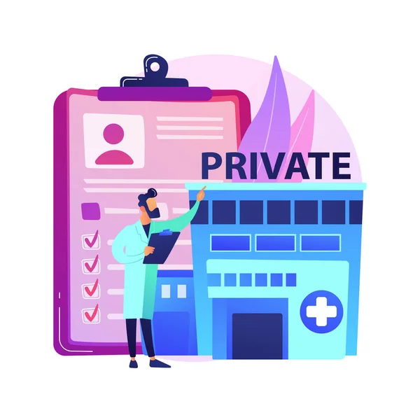 Private Healthcare Abstract Concept Vector Illustration Private Medicine Healthcare Insurance — Stock Vector