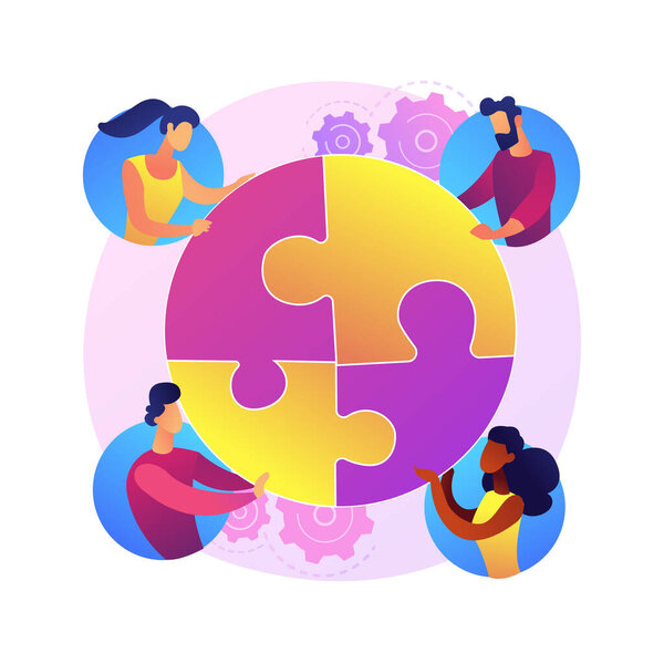 Отношения человека абстрактная концептуальная векторная иллюстрация. Успех в карьере, связи с общественностью, рукопожатие бизнесмена, построение команды, участие в сотрудничестве, человеческие ресурсы, абстрактная метафора компании.