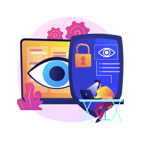 Eye Tracking Technology Abstract Concept Vector Illustration Eye Movement Catching — Stock Vector