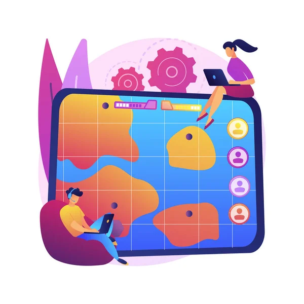 Multiplayer Online Battle Arena Abstract Concept Vector Illustratie Multiplayer Battle — Stockvector