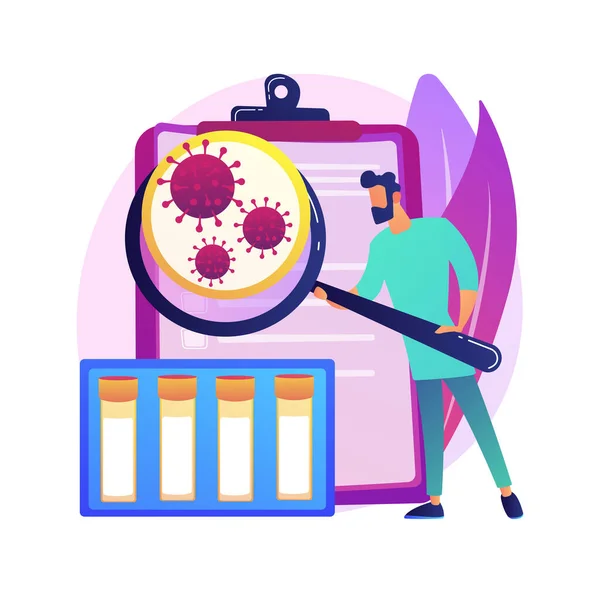 Coronavirus Test Kit Abstract Concept Vector Illustration Diagnóstico Coronavírus Novo — Vetor de Stock