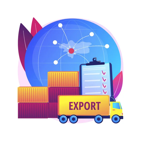 Export Control Abstract Concept Vector Illustration Licensing Services Export Goods — Stock Vector