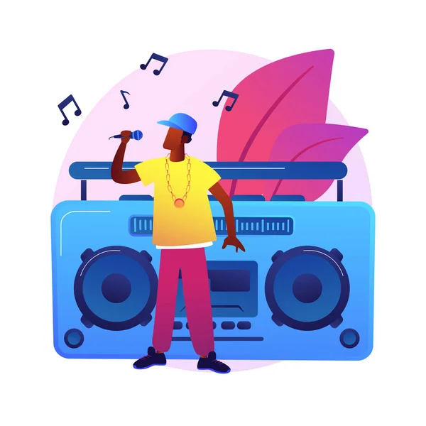 Hip Hop Música Abstracta Concepto Vector Ilustración Clases Música Rap — Vector de stock