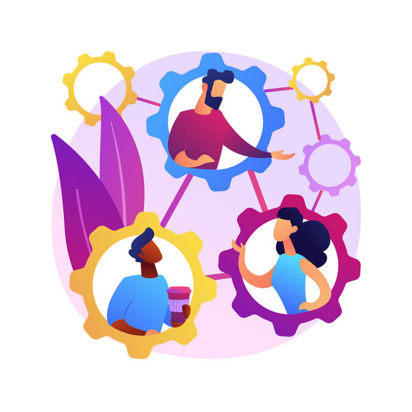 Социальное развитие абстрактное понятие векторная иллюстрация. Дети учатся, социальная компетентность, положительное влияние, успешное общение, карьерный успех, абстрактная метафора образования.