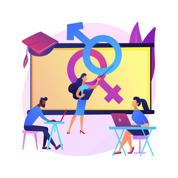 Seksueel Onderwijs Abstracte Concept Vector Illustratie Seksueel Gezondheidsonderricht Seksuele Opvoeding — Stockvector