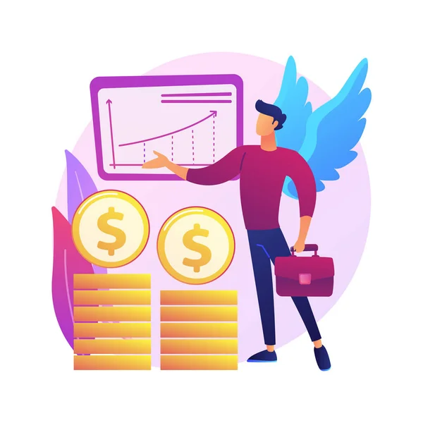 Άγγελος Επενδυτής Αφηρημένη Έννοια Διανυσματική Απεικόνιση Startup Οικονομική Υποστήριξη Επιχείρηση — Διανυσματικό Αρχείο