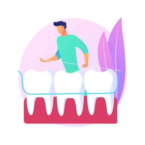 Dental Dente Placa Abstrato Conceito Vetor Ilustração Placa Dente Único — Vetor de Stock
