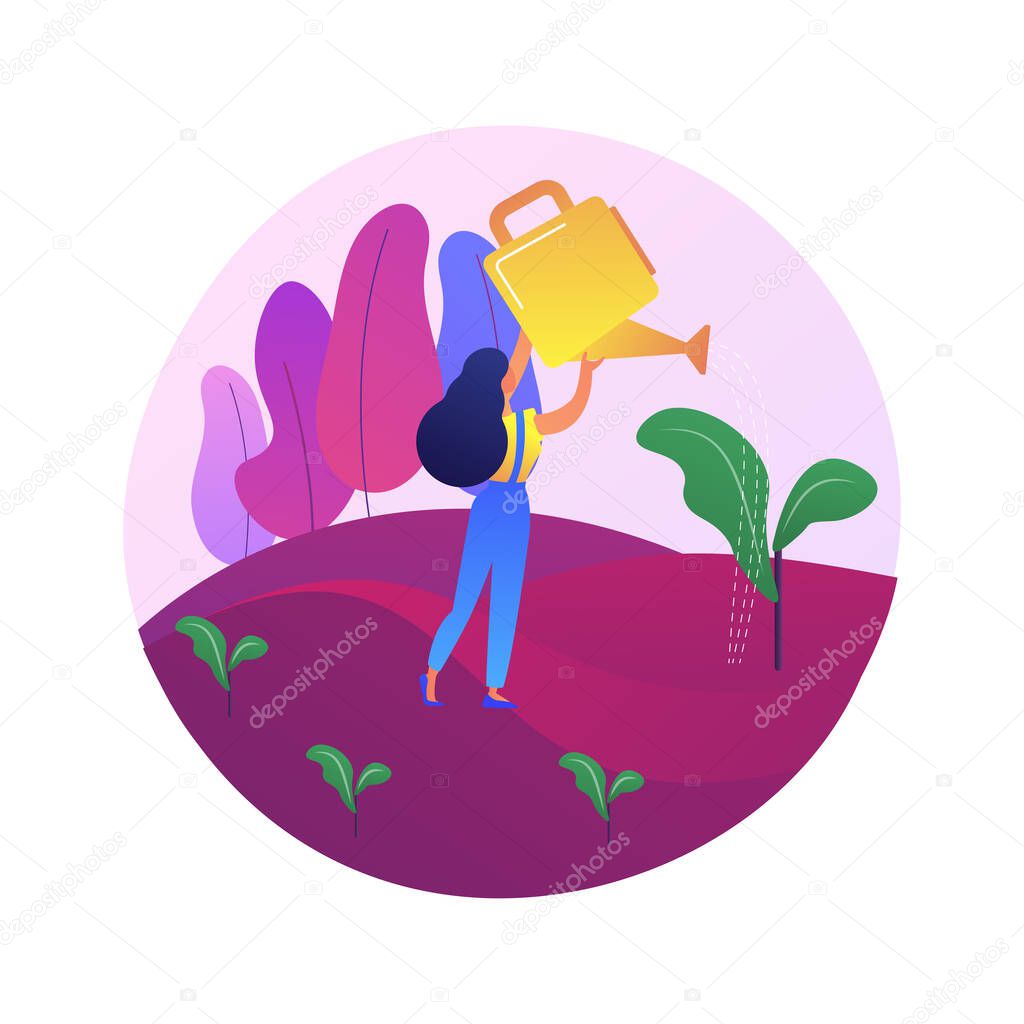 Reforestation abstract concept vector illustration. Silviculture, reforestation program, replanting trees, forest natural restoration, save woodland, climate change mitigation abstract metaphor.