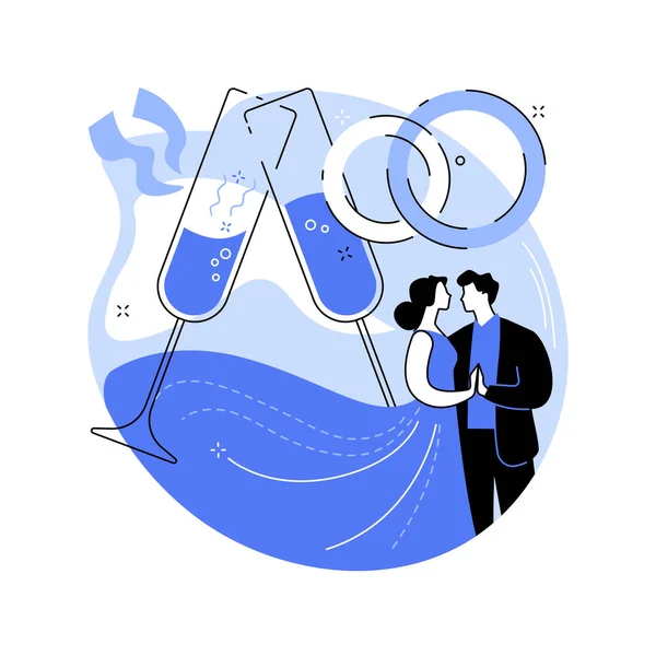 Casamento Festa Conceito Abstrato Vetor Ilustração Serviço Planejamento Casamento Ideia — Vetor de Stock