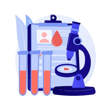 Kan testi soyut konsept vektör çizimi.