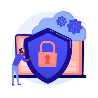 Kişisel veri koruma vektörü konsepti metaforu