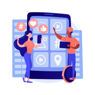 Z jenerasyonu soyut konsept vektör çizimi.