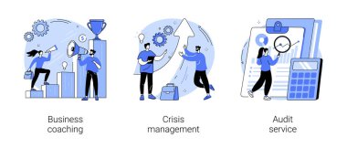 Danışmanlık şirketi soyut konsept vektör çizimleri.