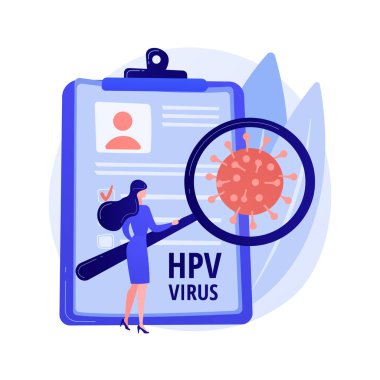 İnsan papillomavirus HPV soyut konsept vektör çizimi.