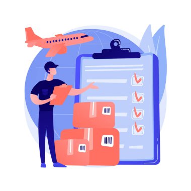 Gümrük temizliği soyut konsept vektör çizimi.