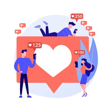 Bağımlılık soyut konsept vektör illüstrasyonunu seviyor.