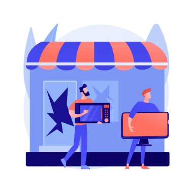 Soyut konsept vektör çizimi yağmalanıyor.