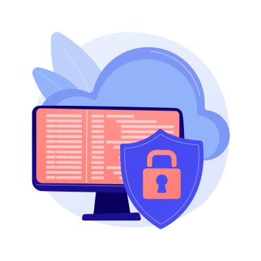 Veri koruması soyut konsept vektör çizimi.