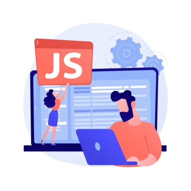 JavaScript soyut konsept vektör çizimi.