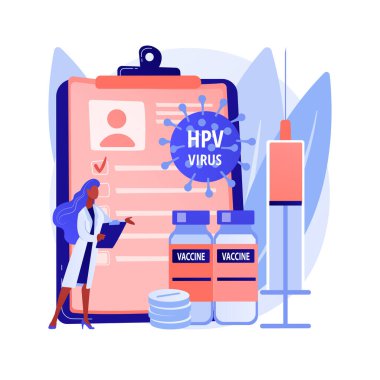 İnsan papillomavirus tedavisi soyut konsept vektör çizimi.