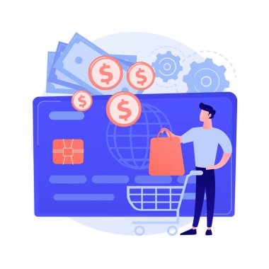 Plastik para soyut konsept vektör çizimi.