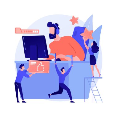 Esport hayranları soyut konsept vektör illüstrasyonu.