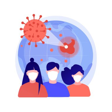 COVID-19 soyut konsept vektör çizimi.