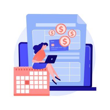 Soyut konsept vektör illüstrasyonuna borçlu olduğunuz bakiyeyi ödeyin.