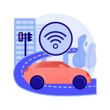 Akıllı yollar, soyut konsept vektör çizimi.