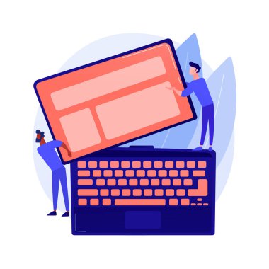 Çıkarılabilir cihaz teknolojisi soyut konsept vektör çizimi.