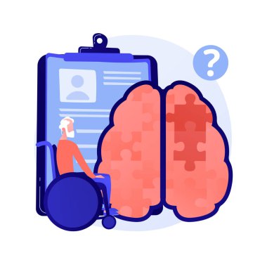 Alzheimer hastalığı soyut konsept vektör çizimi.