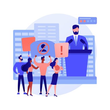 Siyasi protesto soyut konsept vektör çizimi.