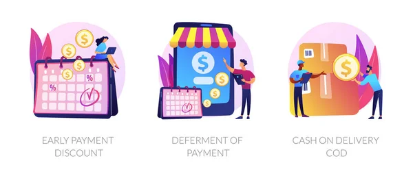 Payment programs vector concept metaphors. — ストックベクタ