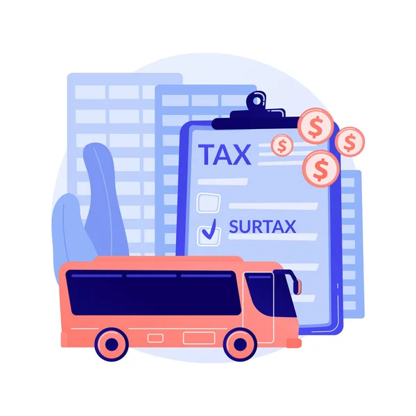 Transport surtax abstrakt begrepp vektor illustration. — Stock vektor